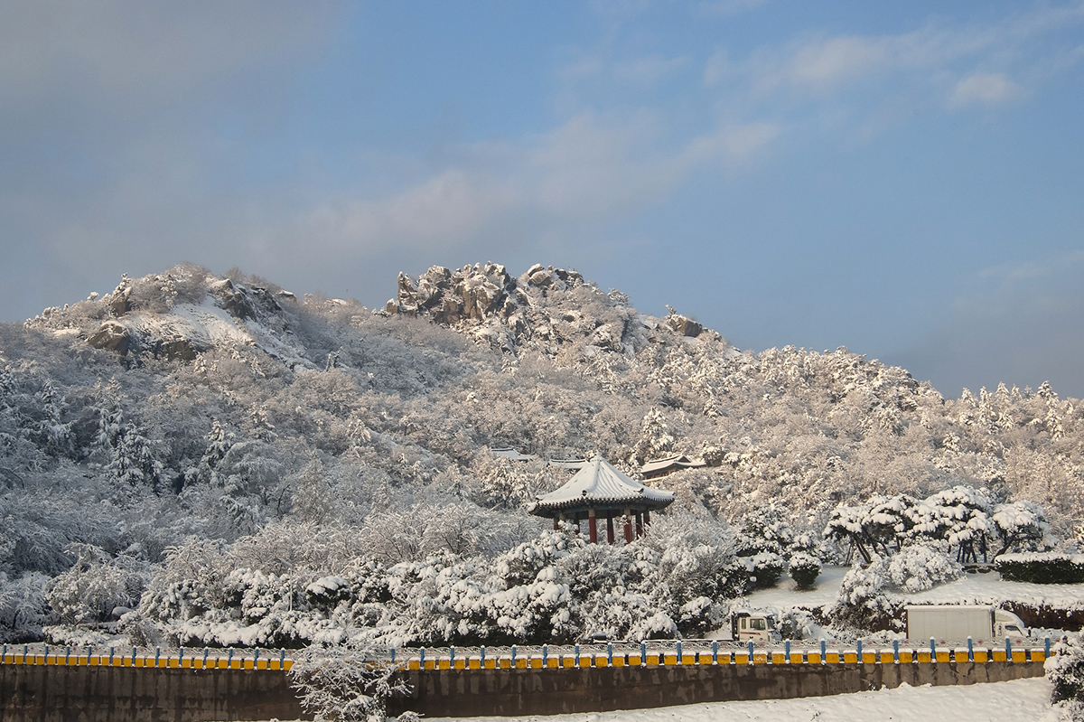 유달산설경
