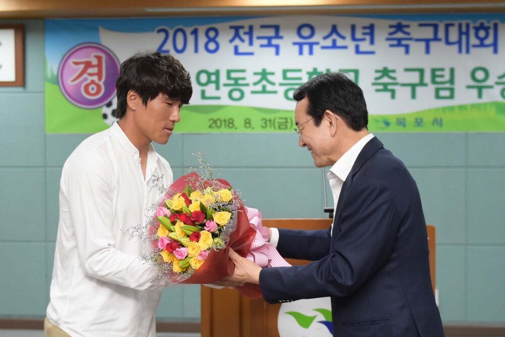 연동초등학교 축구단 격려